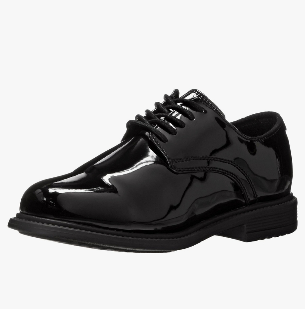 EUC Original S.W.A.T. Men's Classic Black Patent Dress Oxford Work Shoes, Sz 11